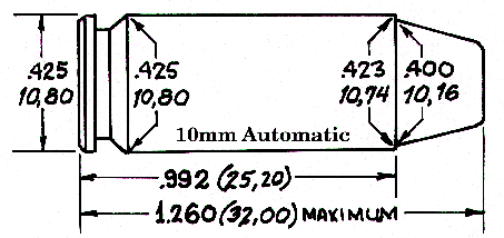 10MM Auto (Oregon Trail Handgun Data - Standard Loads)